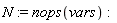 N := nops(vars)