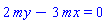 2*my-3*mx = 0