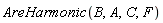 AreHarmonic(B, A, C, F)