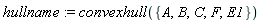 hullname := convexhull({A, B, C, E1, F})