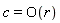 c = O(r)