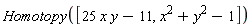 Homotopy([25*x*y-11, x^2+y^2-1])