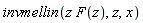 invmellin(z*F(z), z, x)
