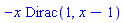 -x*Dirac(1, x-1)