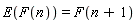 E(F(n)) = F(n+1)