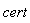 cert