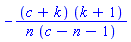 -(c+k)*(k+1)/(n*(c-n-1))