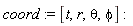 coord := [t, r, theta, phi]