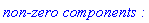 `non-zero components :`