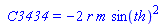 ` C3434` = -2*r*m*sin(th)^2