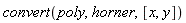 convert(poly, horner, [x, y])