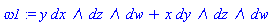 _DG([["form", M, 3], [[[1, 3, 4], y], [[2, 3, 4], x]]])