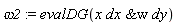 omega2 := evalDG(x*`&w`(dx, dy))