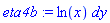 _DG([["form", M, 1], [[[2], ln(x)]]])