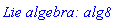 `Lie algebra: alg8`