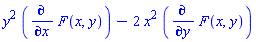 y^2*(diff(F(x, y), x))-2*x^2*(diff(F(x, y), y))