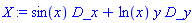 _DG([["vector", M, []], [[[1], sin(x)], [[2], ln(x)*y]]])