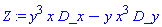 _DG([["vector", M, []], [[[1], y^3*x], [[2], -y*x^3]]])