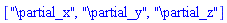 ["\partial_x", "\partial_y", "\partial_z"]