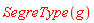 SegreType(g)