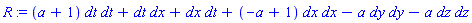 _DG([["tensor", M, [["cov_bas", "cov_bas"], []]], [[[1, 1], a+1], [[1, 2], 1], [[2, 1], 1], [[2, 2], -a+1], [[3, 3], -a], [[4, 4], -a]]])