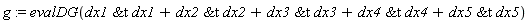 g := evalDG(`&t`(dx1, dx1)+`&t`(dx2, dx2)+`&t`(dx3, dx3)+`&t`(dx4, dx4)+`&t`(dx5, dx5))
