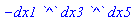 -dx1*`^`*dx3*`^`*dx5