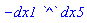 -dx1*`^`*dx5