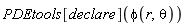 PDEtools[declare](phi(r, theta))