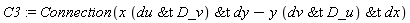 C3 := Connection(x*`&t`(`&t`(du, D_v), dy)-y*`&t`(`&t`(dv, D_u), dx))