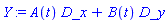 Y := A(t)*D_x+B(t)*D_y
