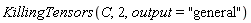 KillingTensors(C, 2, output = "general")