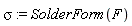 sigma := SolderForm(F)