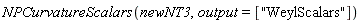 NPCurvatureScalars(newNT3, output = ["WeylScalars"])