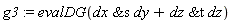 g3 := evalDG(`&s`(dx, dy)+`&t`(dz, dz))