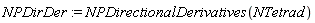NPDirDer := NPDirectionalDerivatives(NTetrad)