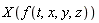 X(f(t, x, y, z))