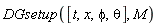 DGsetup([t, x, phi, theta], M)
