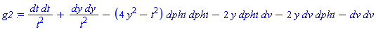 _DG([["tensor", M2, [["cov_bas", "cov_bas"], []]], [[[1, 1], 1/t^2], [[2, 2], 1/t^2], [[3, 3], -4*y^2+t^2], [[3, 4], -2*y], [[4, 3], -2*y], [[4, 4], -1]]])