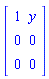 Matrix([[1, y], [0, 0], [0, 0]])