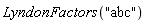LyndonFactors("abc")