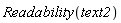Readability(text2)