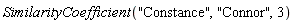 SimilarityCoefficient("Constance", "Connor", 3)