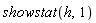 showstat(h, 1)
