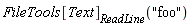 FileTools[Text][ReadLine]("foo")