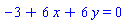 -3+6*x+6*y = 0