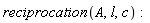 reciprocation(A, l, c)