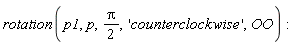 rotation(p1, p, (1/2)*Pi, 'counterclockwise', OO)