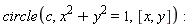 circle(c, x^2+y^2 = 1, [x, y])
