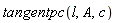 tangentpc(l, A, c)